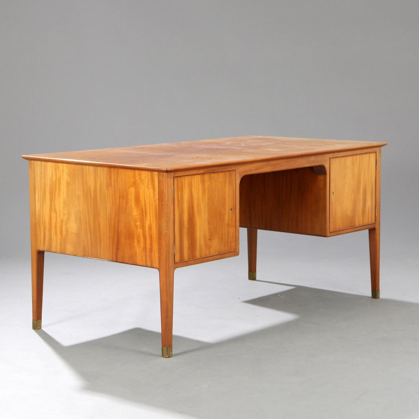Gustav Bertelsen desk with brass shoes