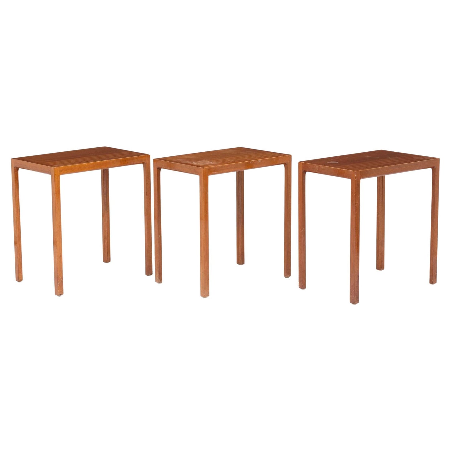 Bernt Petersen Set of 3 Large Hardwood Side Tables