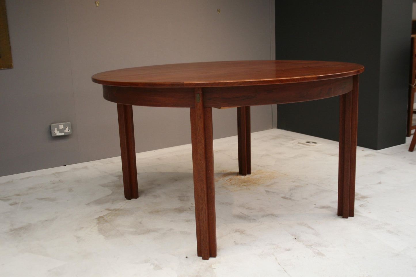 Borge Mogensen Teak Dining Table with Extension Leaf c1950 side
