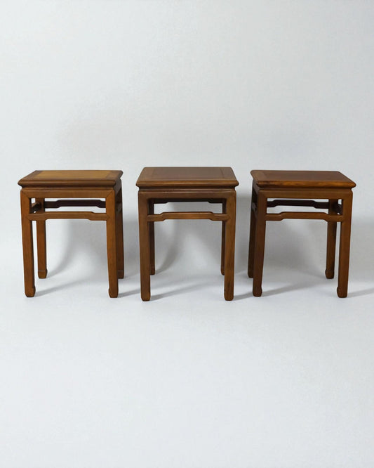 Three Rosewood Stools Early 20C