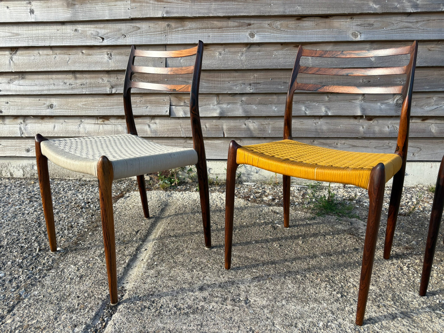 Niels Otto Moller Model 78 Dining Chairs with Original Cord Seats