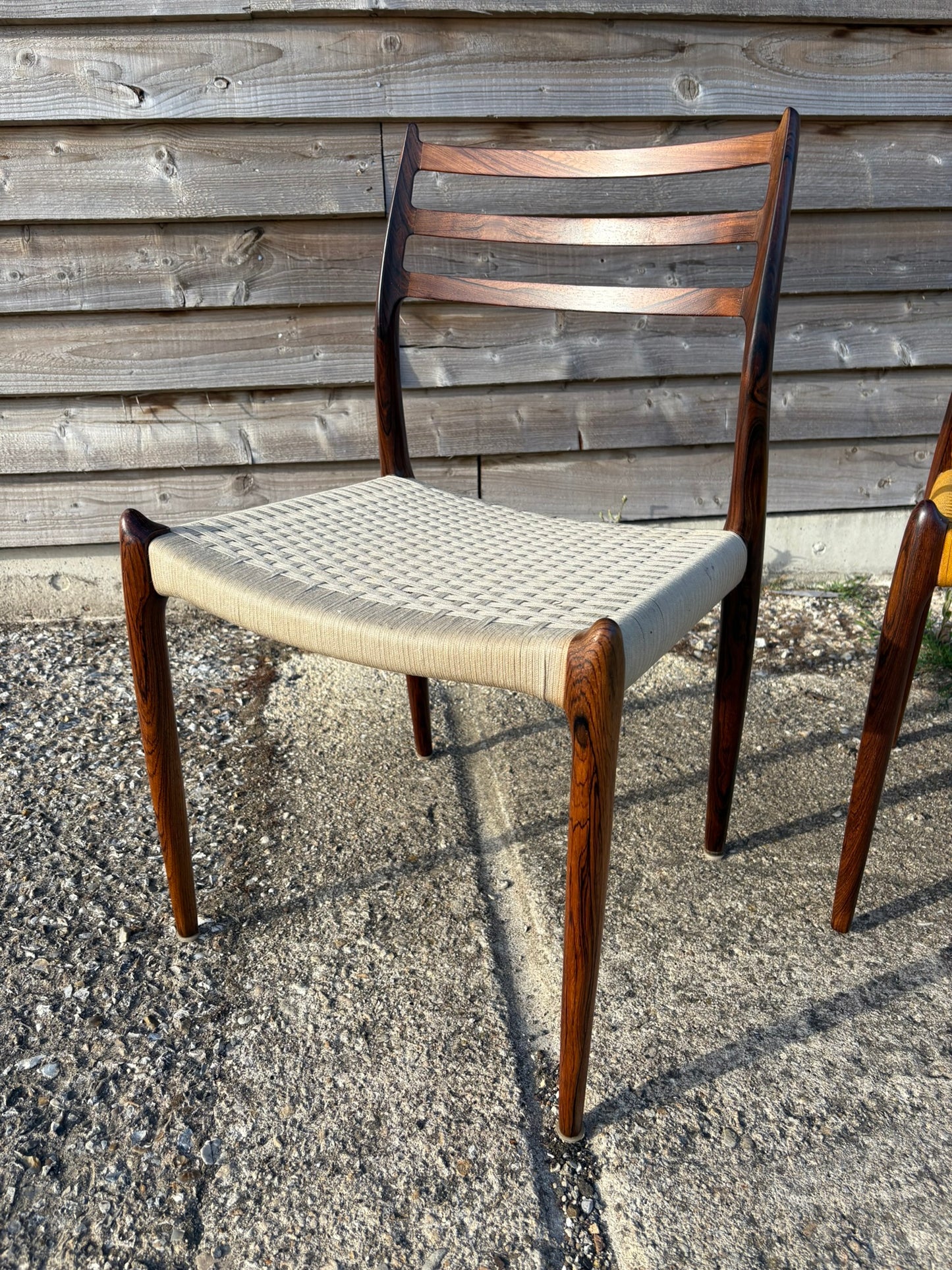Niels Otto Moller Model 78 Dining Chairs with Original Cord Seats