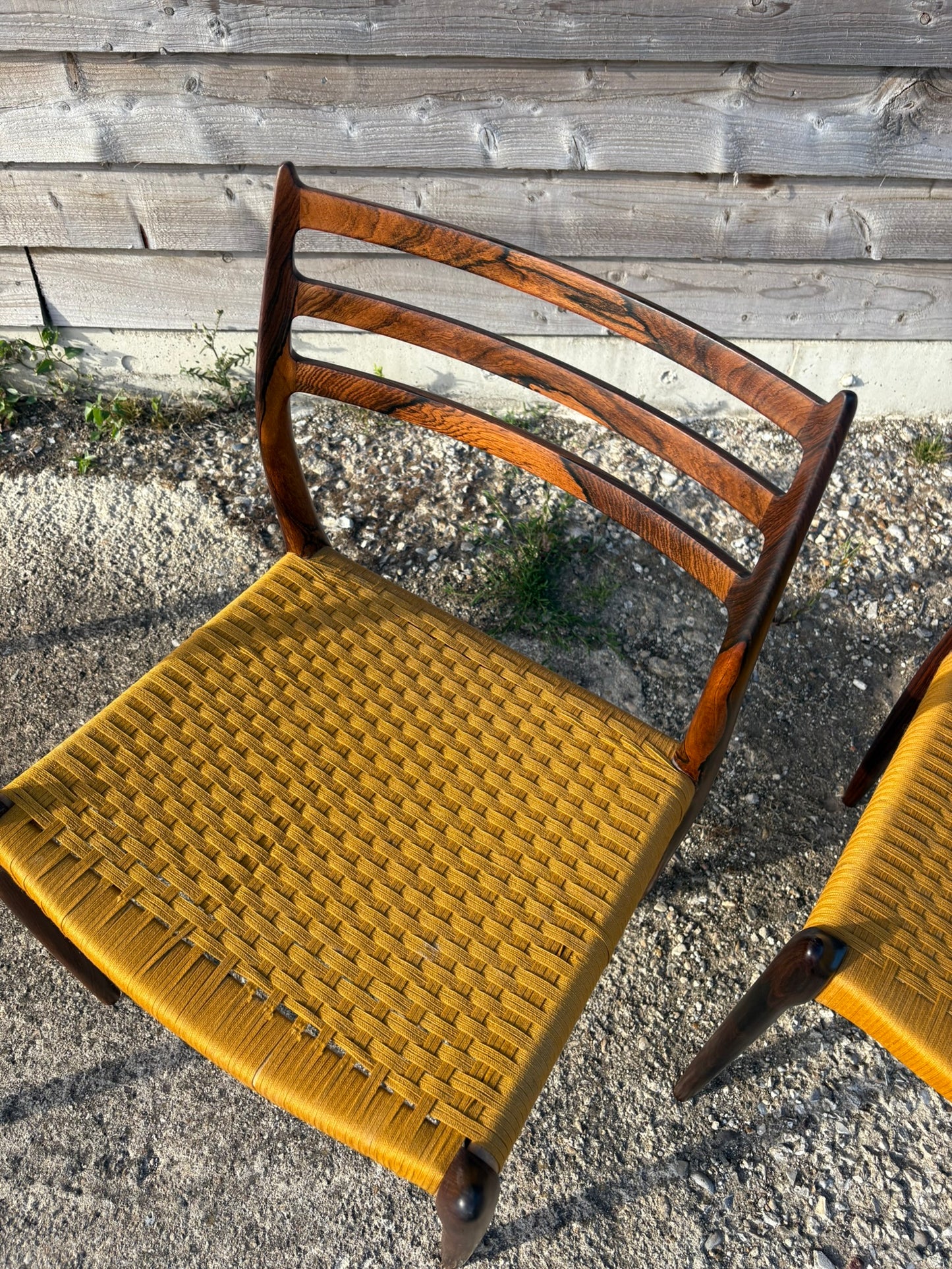 Niels Otto Moller Model 78 Dining Chairs with Original Cord Seats