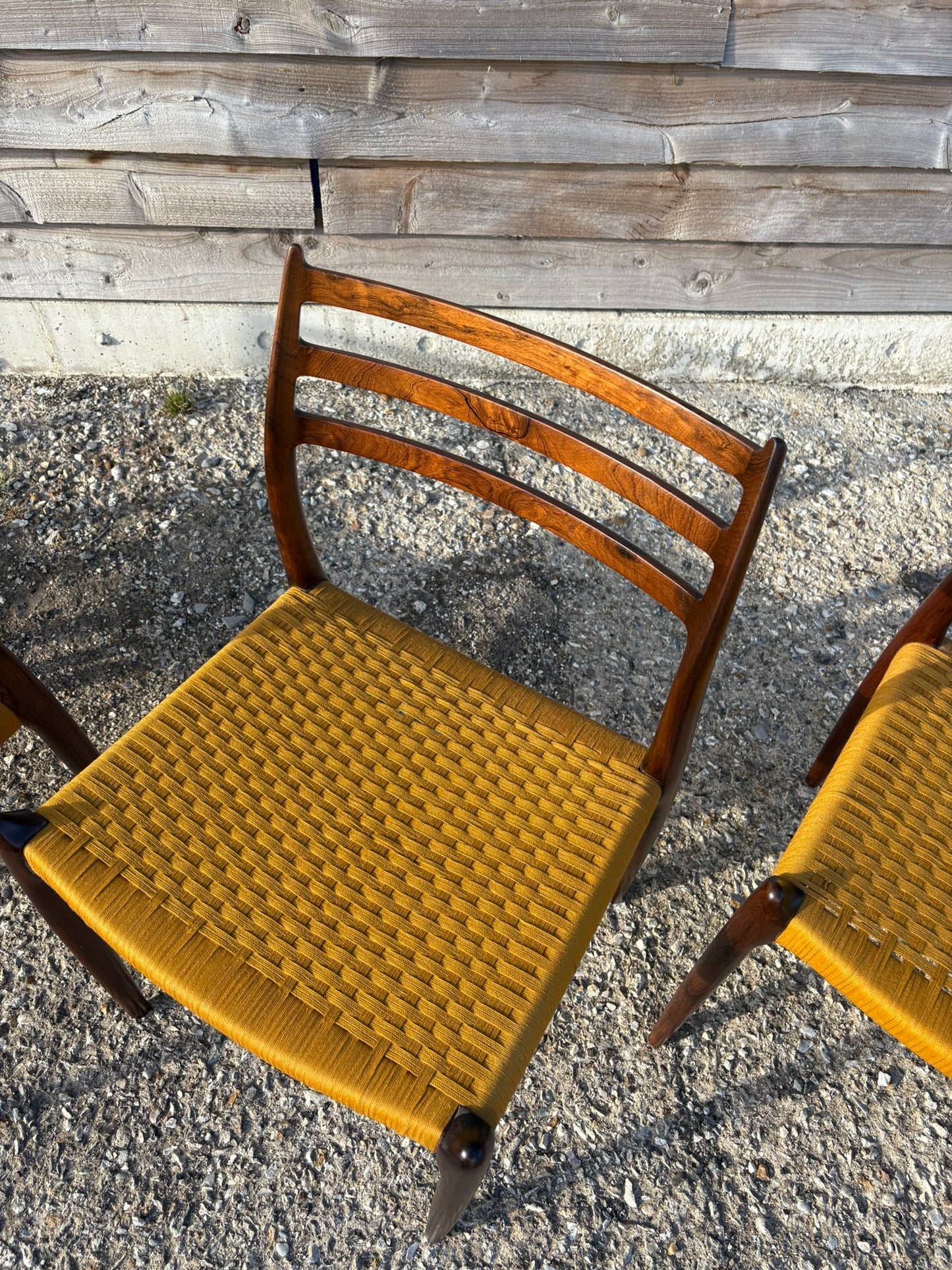 Niels Otto Moller Model 78 Dining Chairs with Original Cord Seats