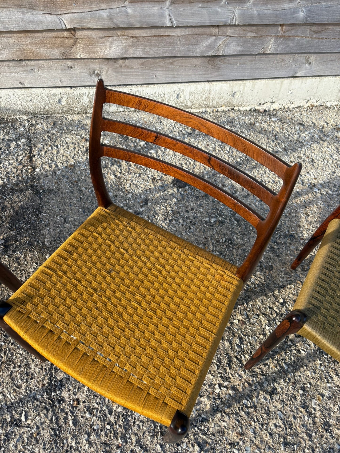 Niels Otto Moller Model 78 Dining Chairs with Original Cord Seats