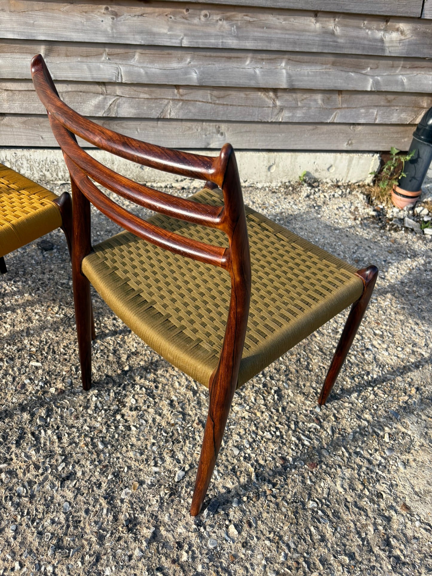 Niels Otto Moller Model 78 Dining Chairs with Original Cord Seats