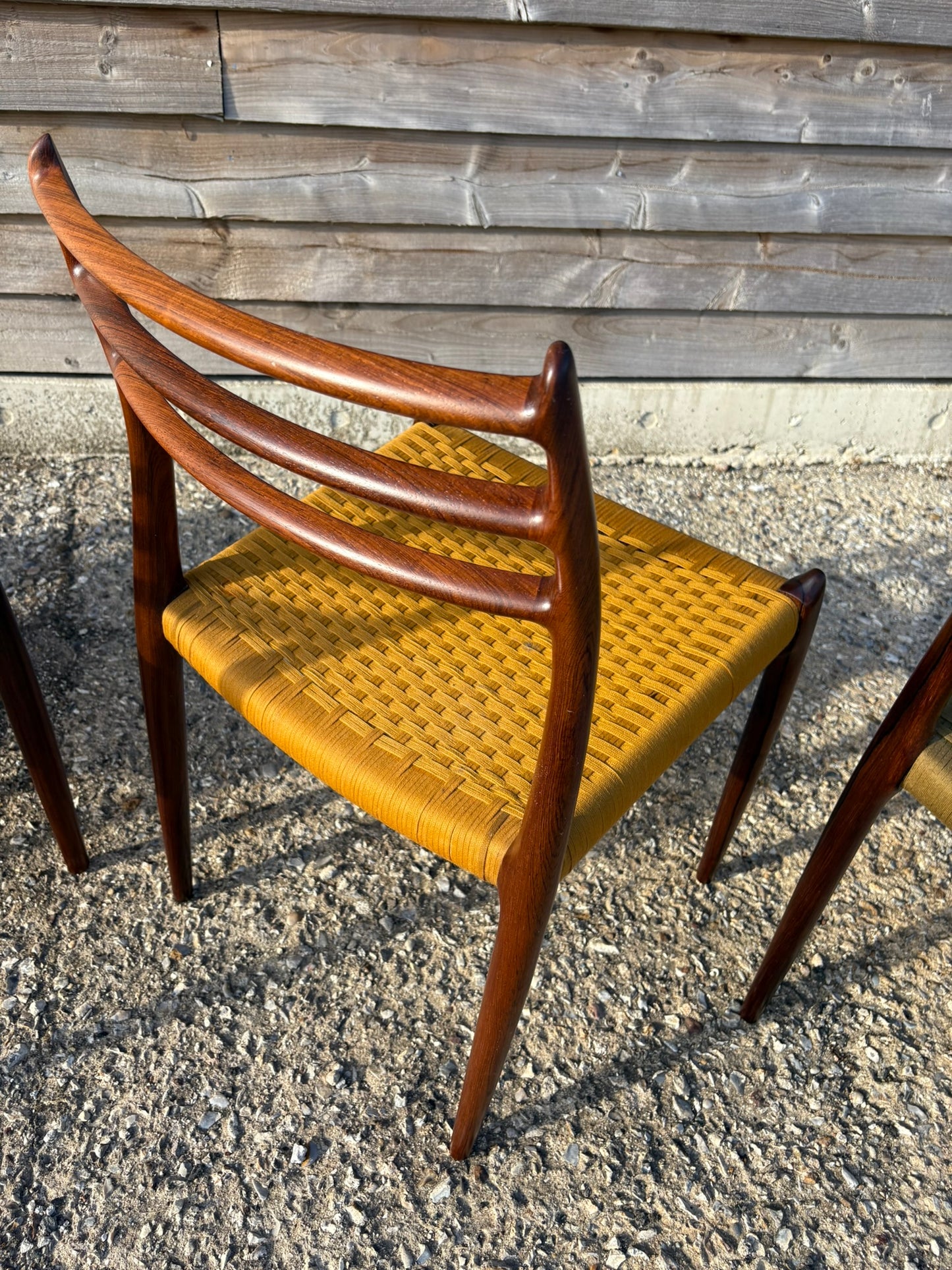 Niels Otto Moller Model 78 Dining Chairs with Original Cord Seats