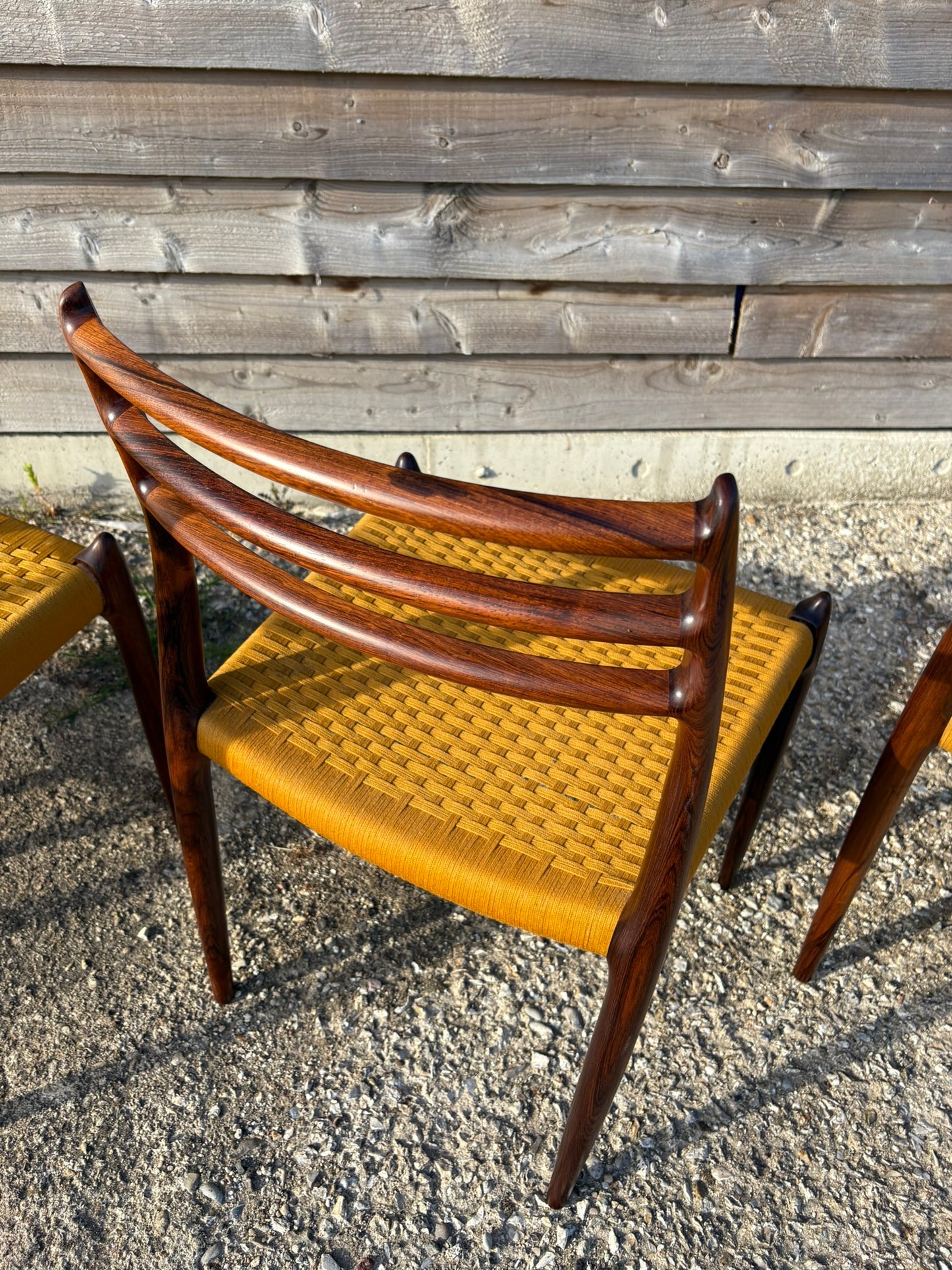 Niels Otto Moller Model 78 Dining Chairs with Original Cord Seats