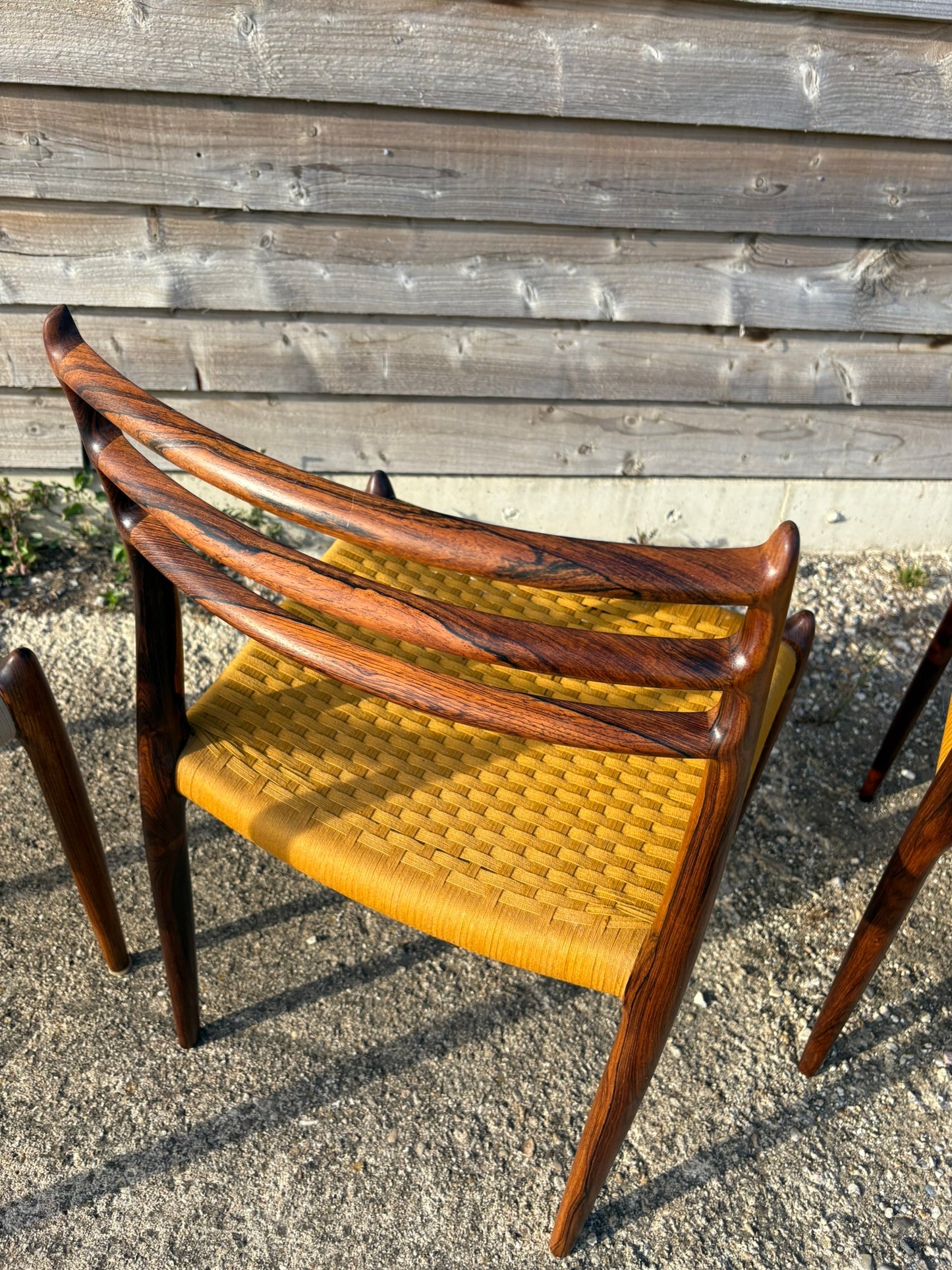 Niels Otto Moller Model 78 Dining Chairs with Original Cord Seats