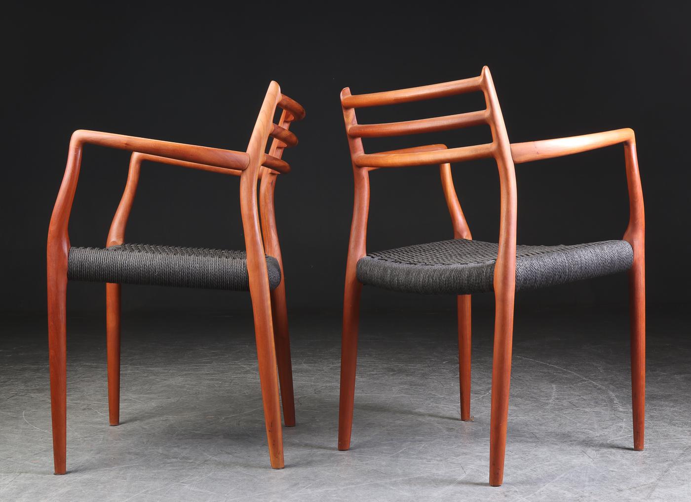 Niels Otto Moller Model 62 Dining Chairs of Cherry Wood 1