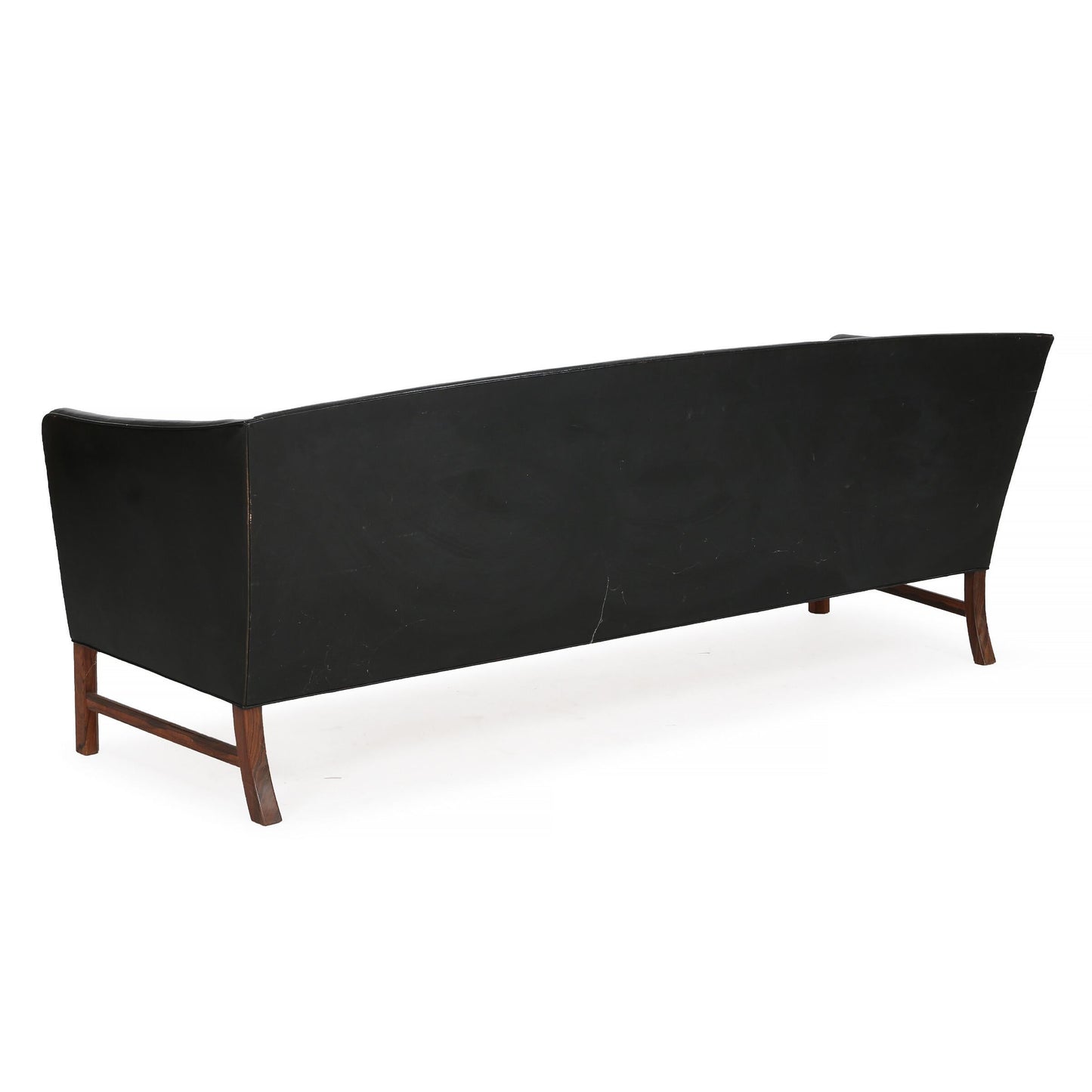 Ole Wanscher Black Leather Sofa 2