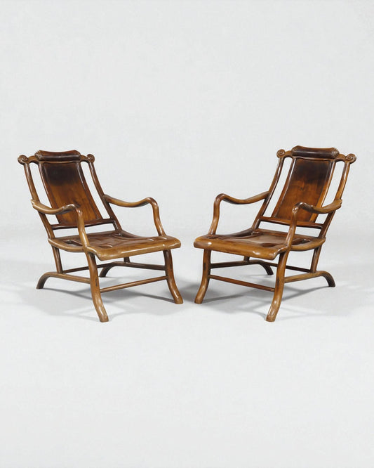 Pair of Moongazing Chairs Late 19C / Early 20C