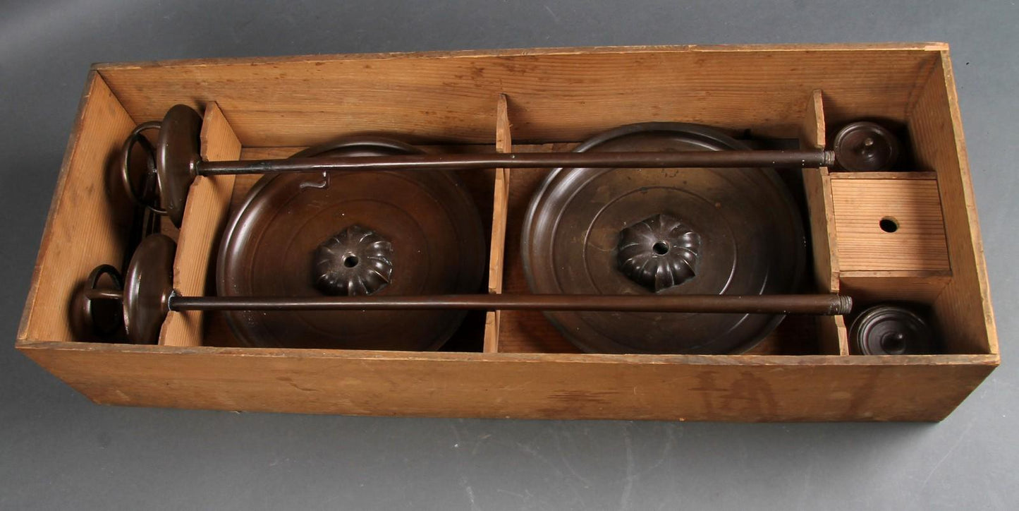 Shokudai Candle Holders of Bronze