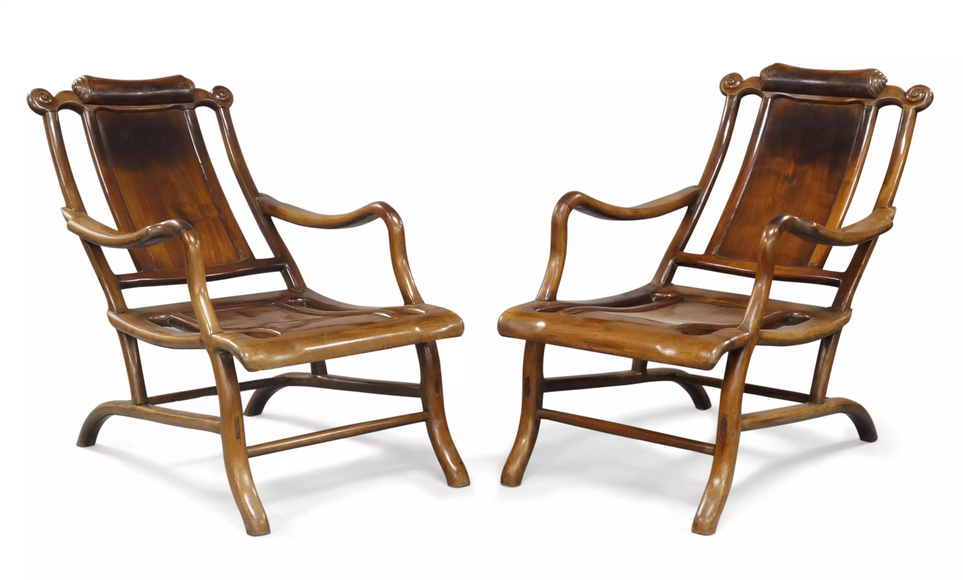 Pair of Moongazing Chairs Late 19C / Early 20C