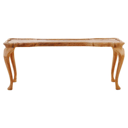 1940s Frits Henningsen Solid Oak Coffee Table with Cabriole Legs