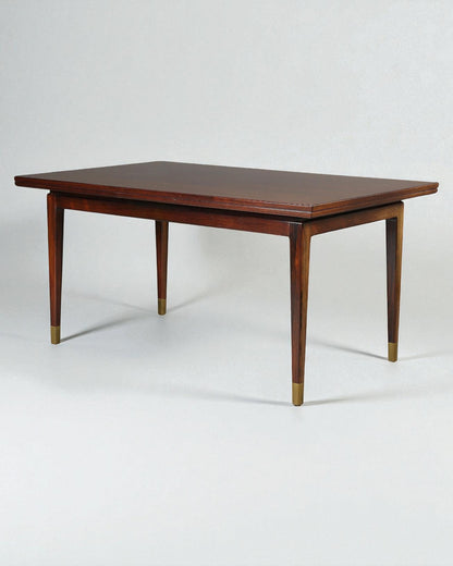 1940s N. V. Nielsen Dining Table with Dutch Extention