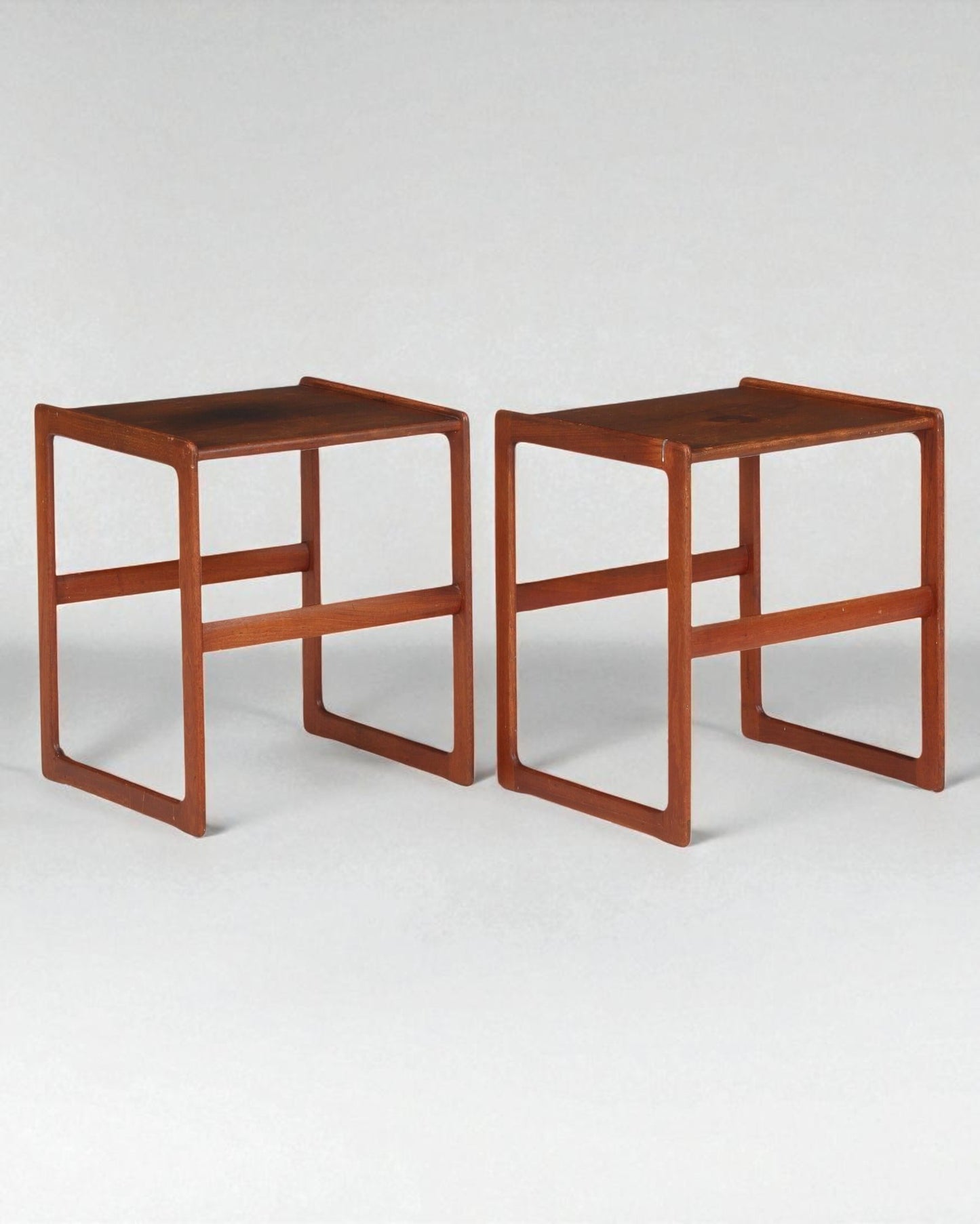1950s Arne Hovmand-Olsen Pair of Teak Side Tables