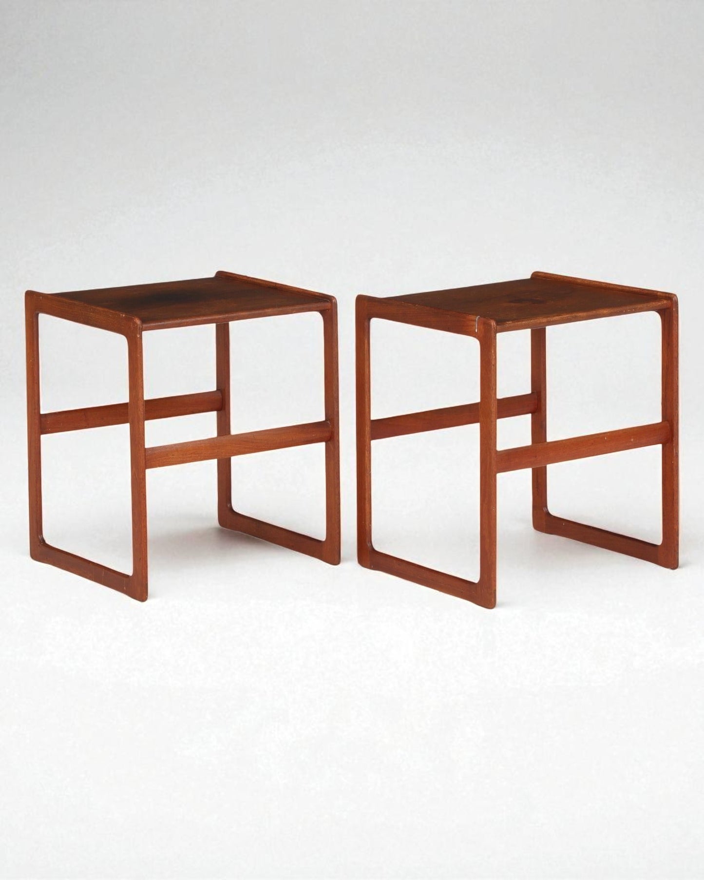 1950s Arne Hovmand-Olsen Pair of Teak Side Tables