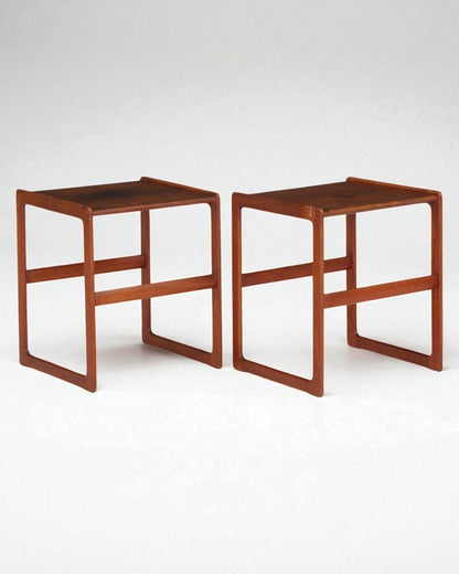 1950s Arne Hovmand-Olsen Pair of Teak Side Tables