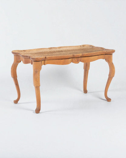 1950s Frits Henningsen Solid Oak Table with Cabriole Legs