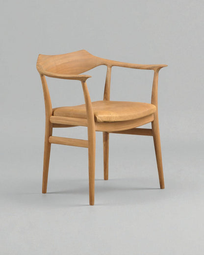 1959 Sigurd Ressell Solid Teak Armchair with Natural Leather Seat