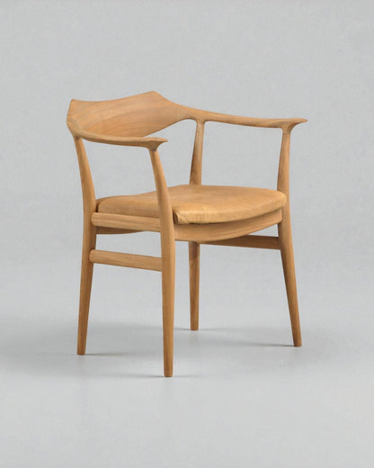 1959 Sigurd Ressell Solid Teak Armchair with Natural Leather Seat