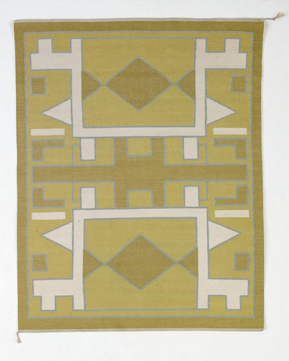 1960s Anna Thommesen Unique Handwoven Carpet with Geometric Pattern