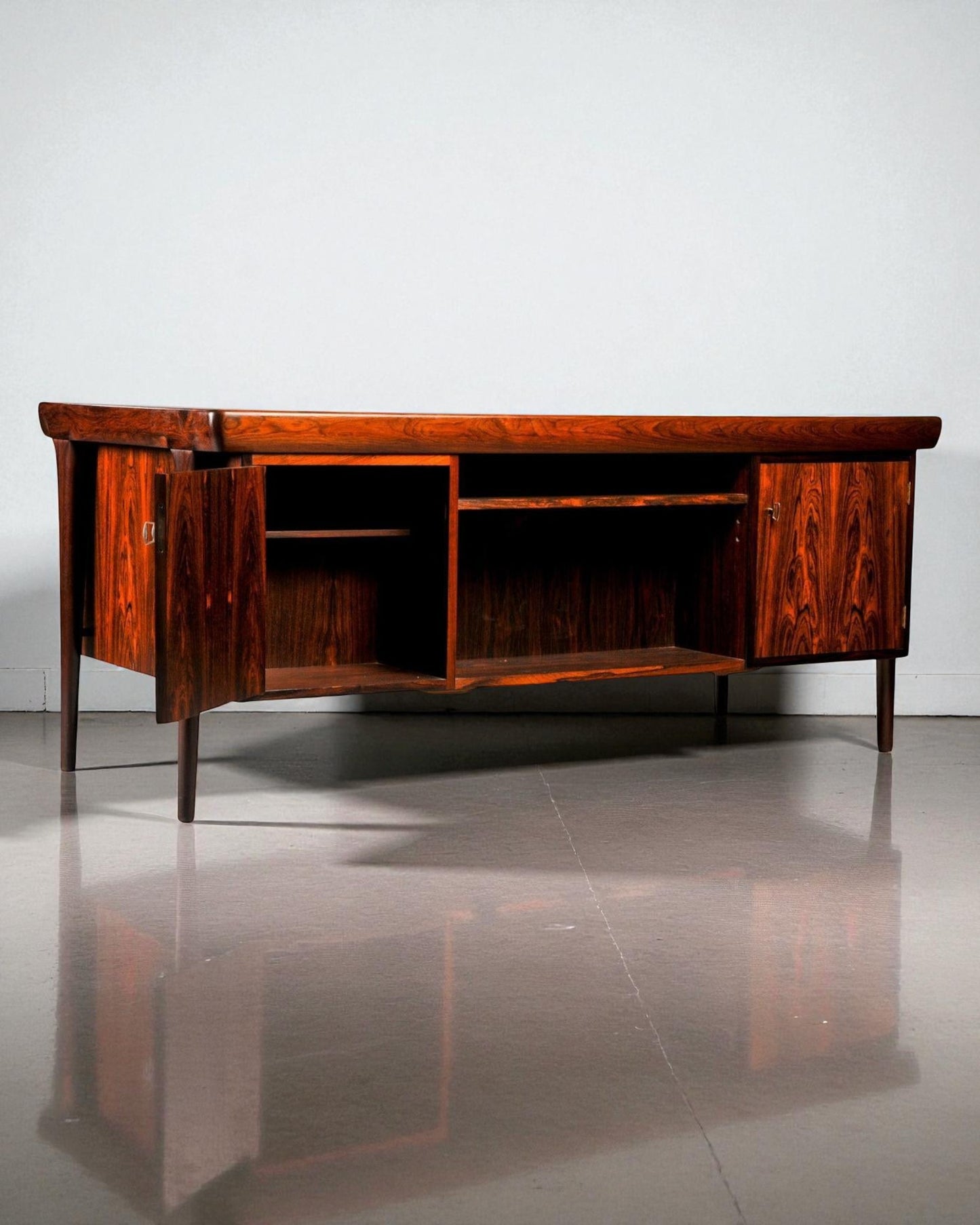 1960s Danish Hardwood Desk made by a Cabinet Maker
