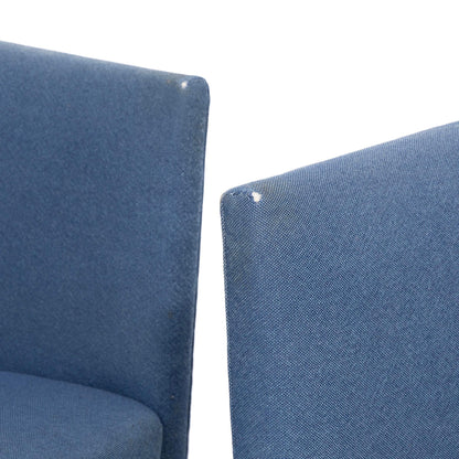 1960s Grete Jalke Sofas With Oak Legs and Blue Wool Upholstery