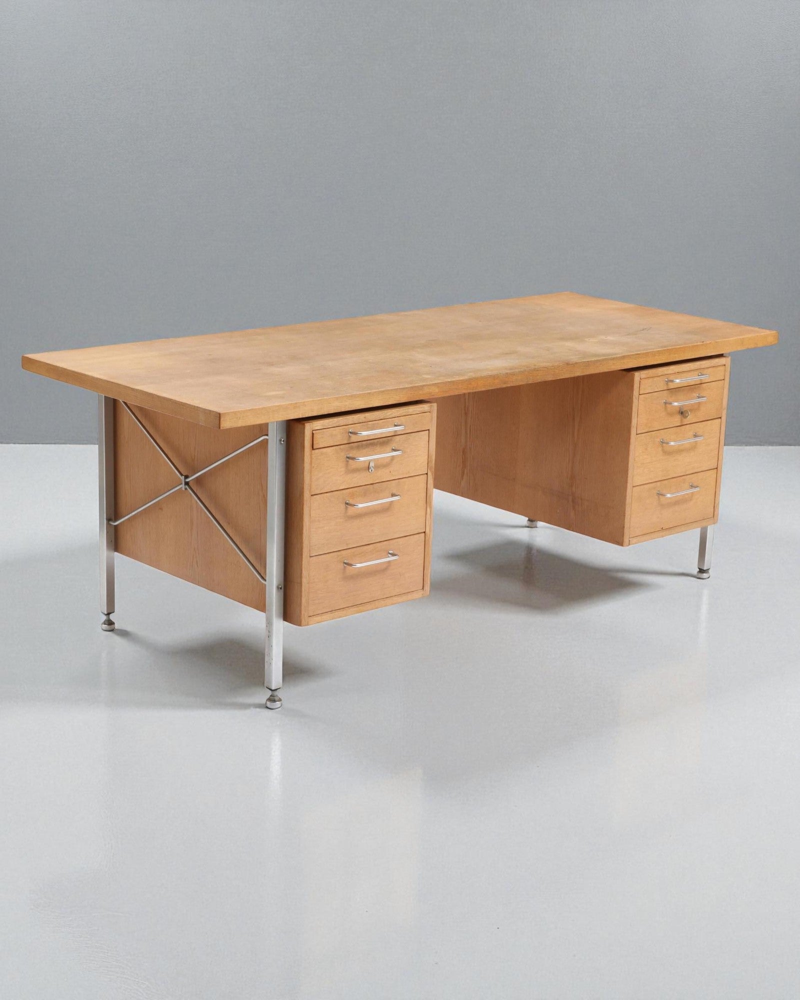 Hans Wegner Desk with Steel Legs and Frame | Paere Dansk