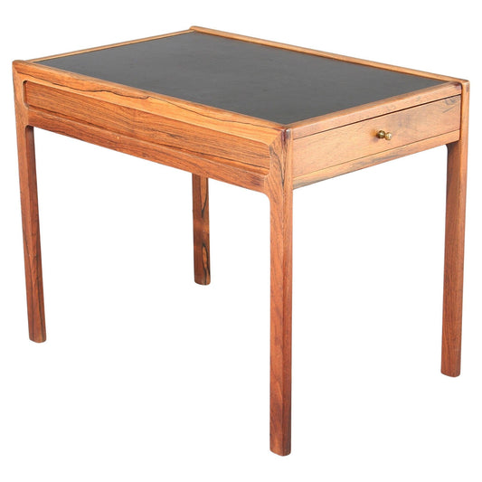 1960s Helge Vestergaard Jensen Coffee Table with Drawer and Black Formica Top