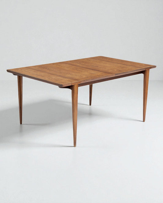 1960s Henry Rosengren Hansen Rectangular Dining Table with two leaves