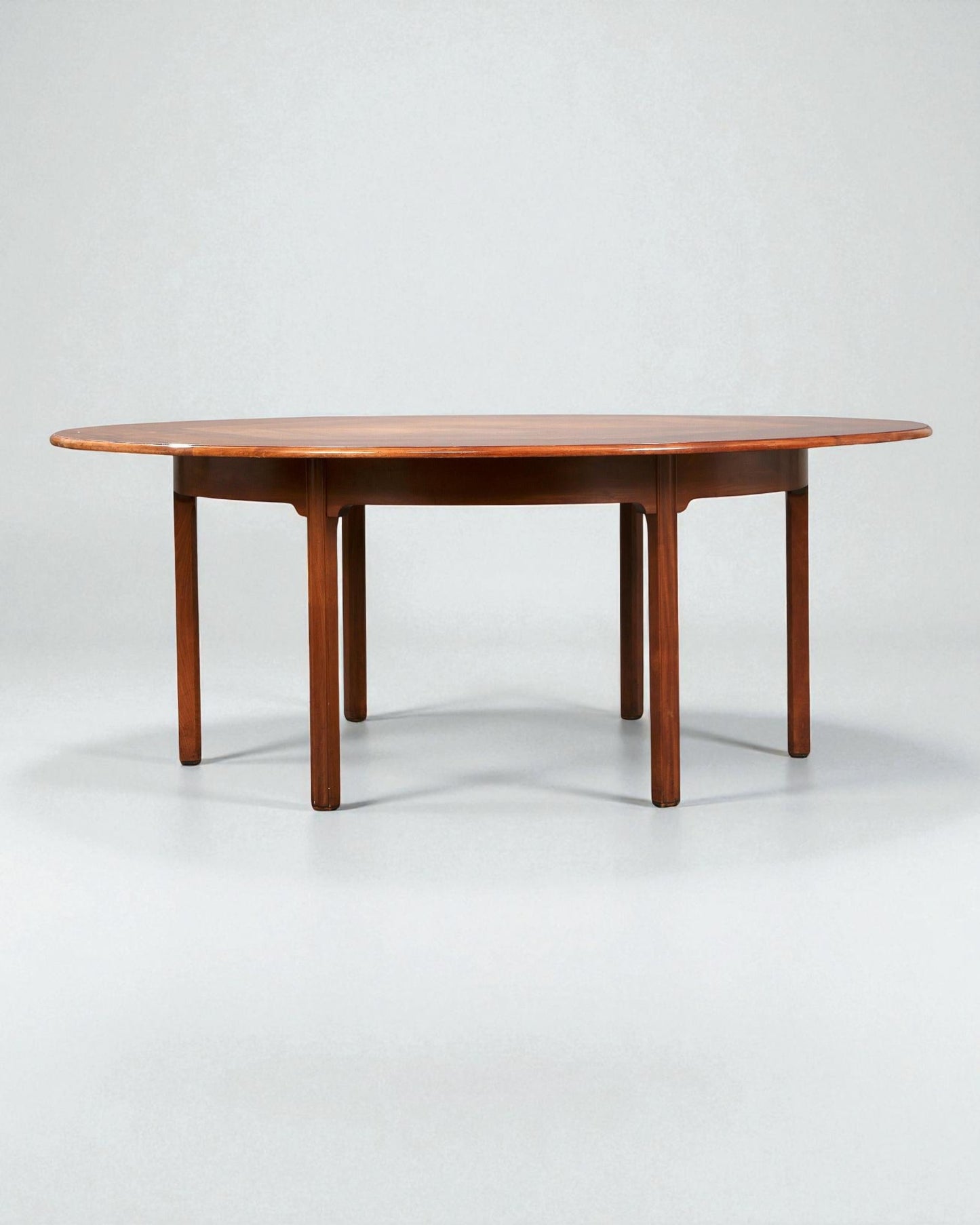 1960s Rud Rasmussen large circular “China table” with sixlegged frame