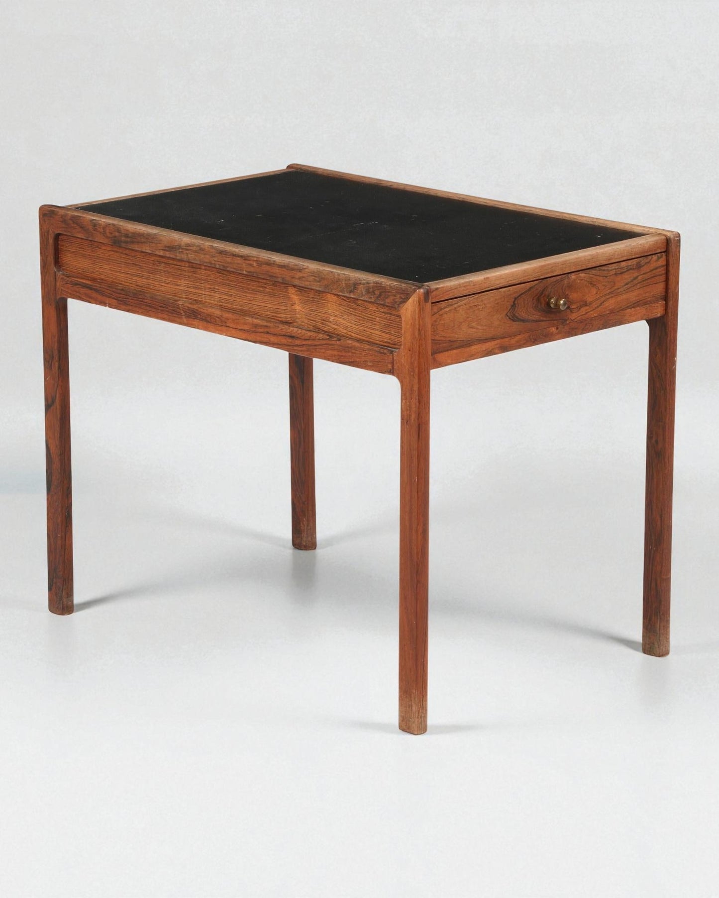 1960s Helge Vestergaard Jensen Coffee Table with Drawer and Black Formica Top