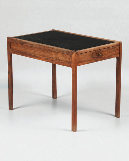 1960s Helge Vestergaard Jensen Coffee Table with Drawer and Black Formica Top