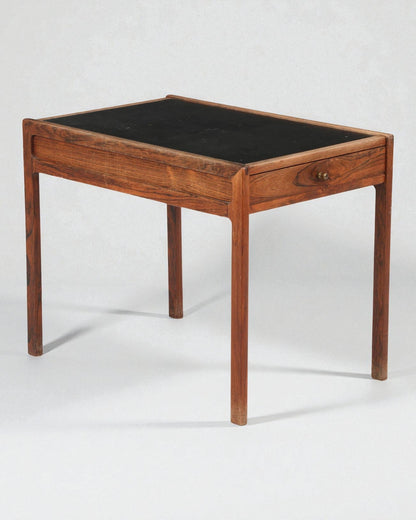 1960s Helge Vestergaard Jensen Coffee Table with Drawer and Black Formica Top