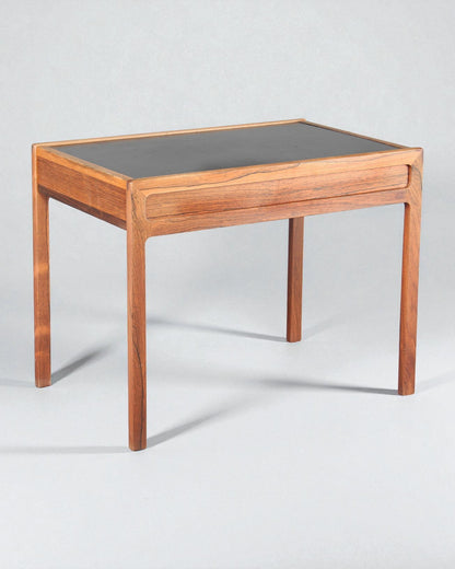 1960s Helge Vestergaard Jensen Coffee Table with Drawer and Black Formica Top