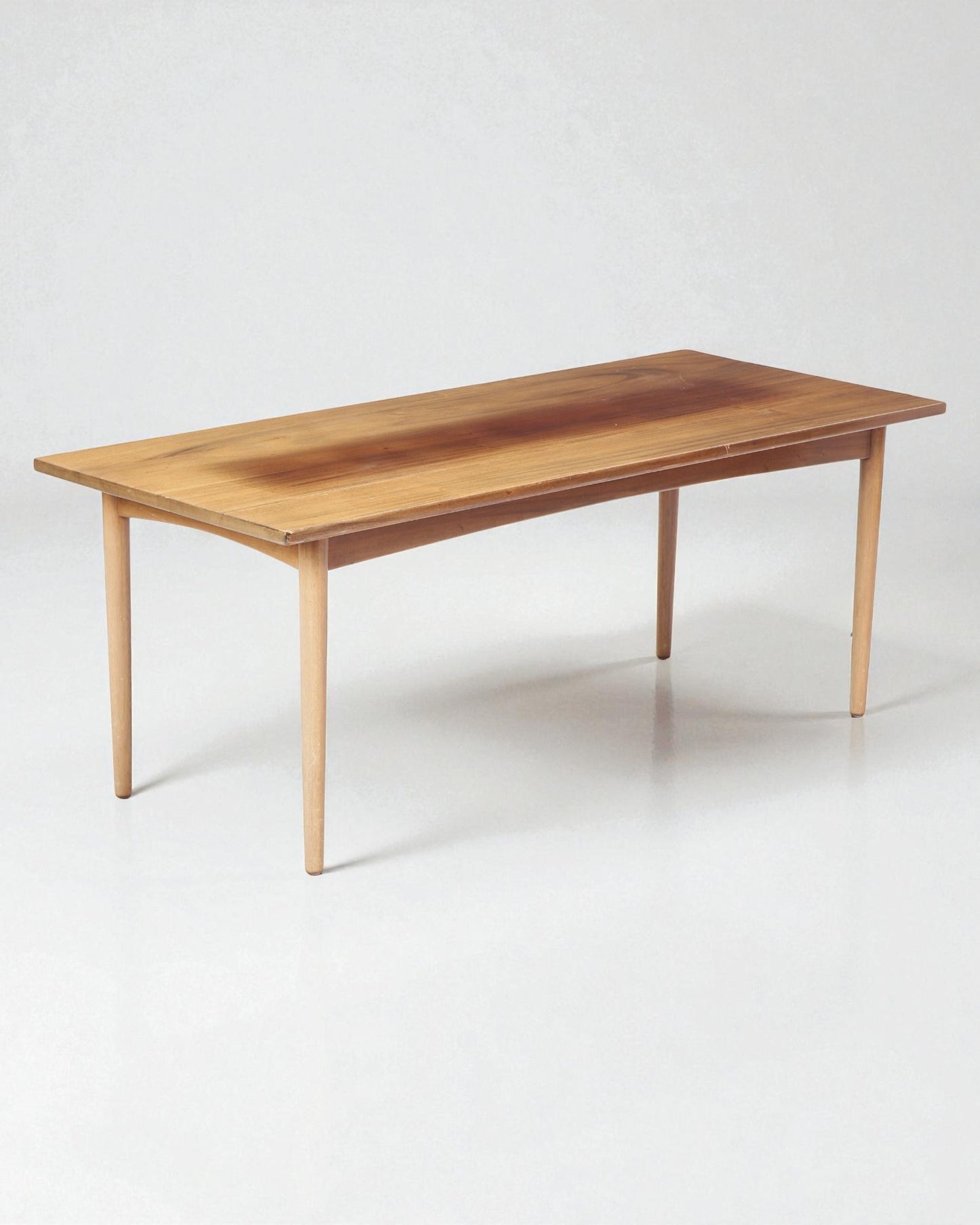 1961 Harbo Sølvsten Solid Wood Coffee Table with tapered legs