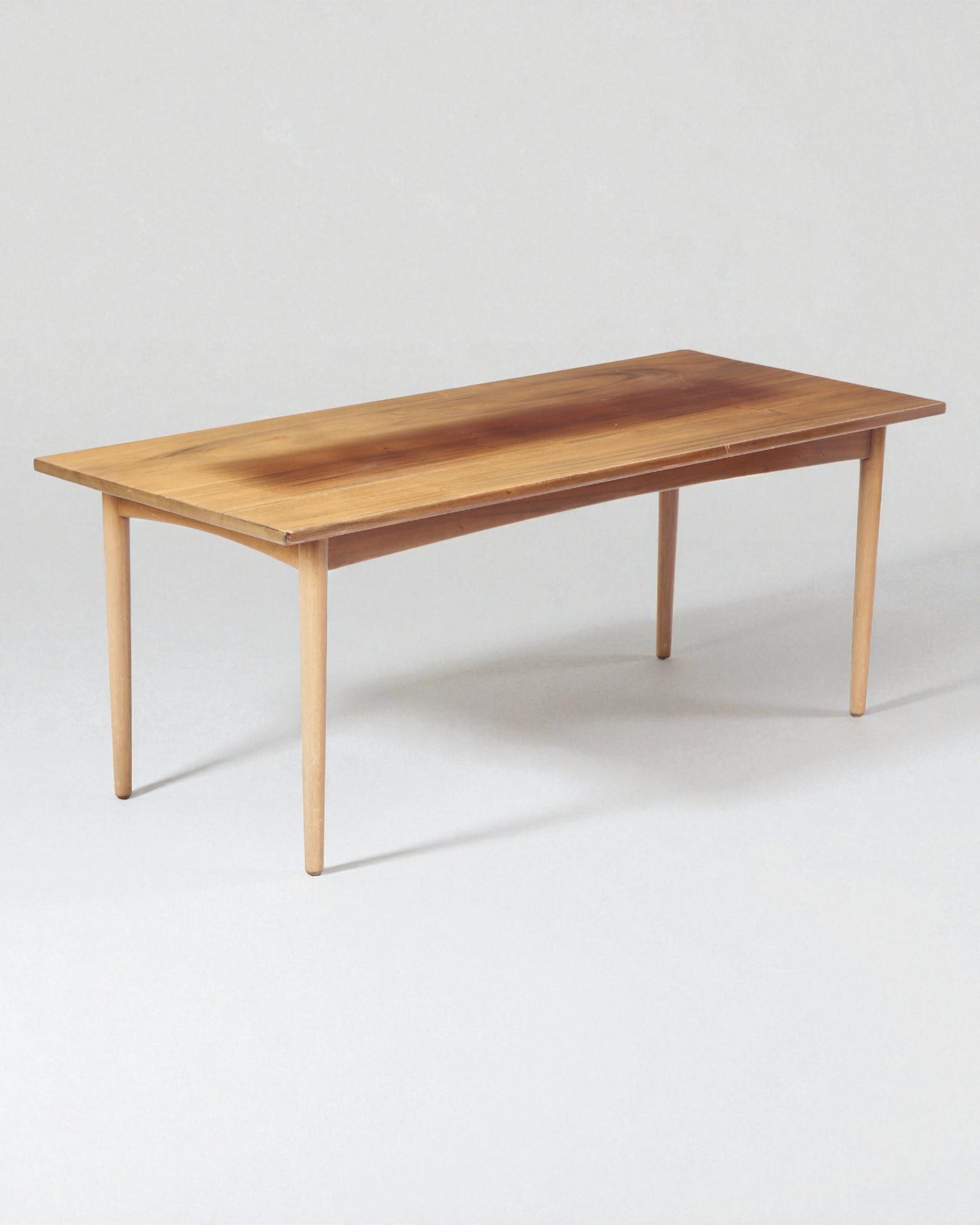 1961 Harbo Sølvsten Solid Wood Coffee Table with tapered legs