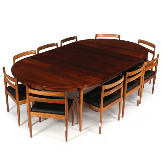 1965 Kai Kristiansen “Univers” Dining Room Table and Chairs (x10) Solid Wood