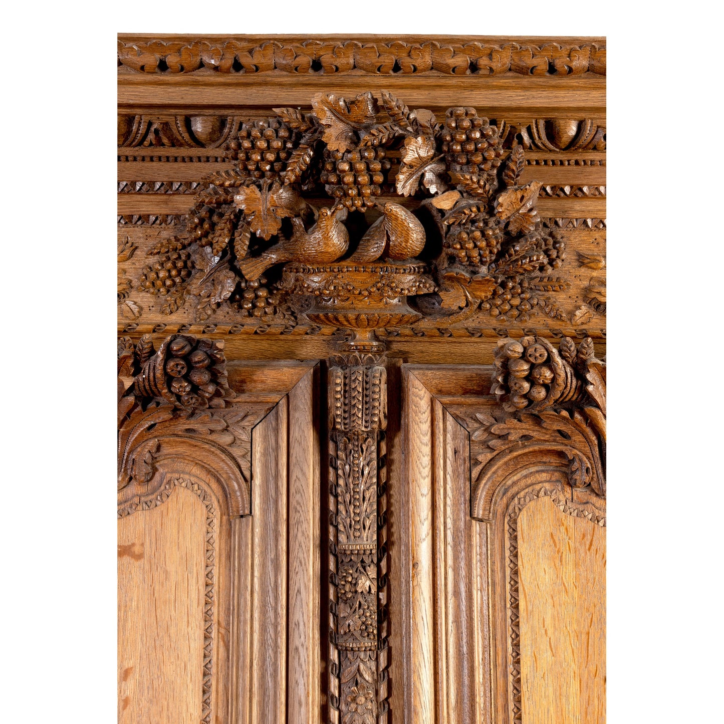 FRENCH SOLID OAK ARMOIRE DU MARRIAGE 19C