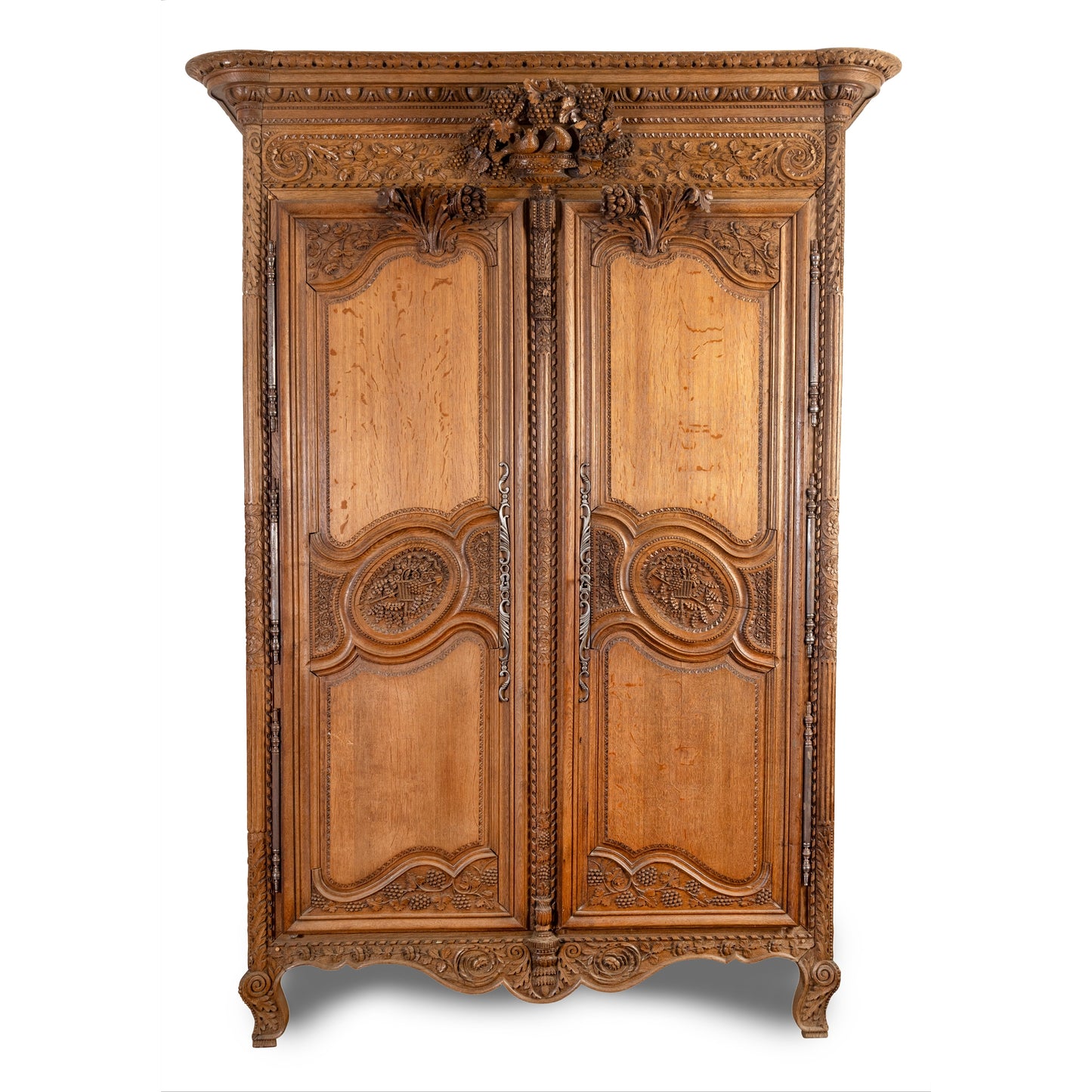 FRENCH SOLID OAK ARMOIRE DU MARRIAGE 19C