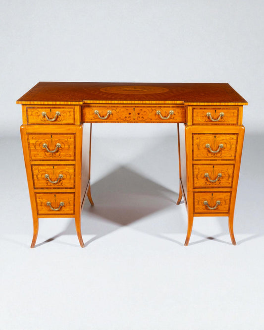 ART NOUVEAU TULIPWOOD AND INLAID WRITING TABLE EARLY 20C