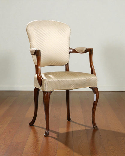 Frits Henningsen: Mahogany Dining Armchair with Carved Frame