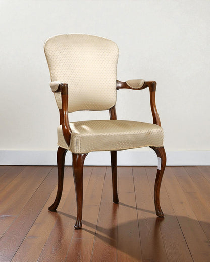 Frits Henningsen: Mahogany Dining Armchair with Carved Frame