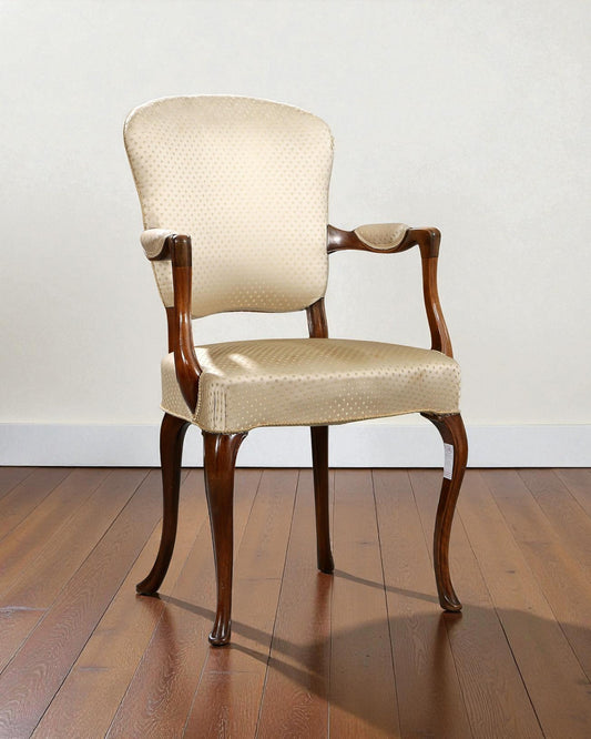 Frits Henningsen: Mahogany Dining Armchair with Carved Frame