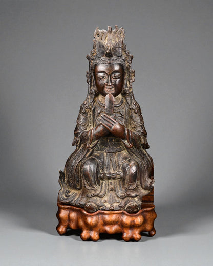 Bixia Yuanjun Figure of Bronze Dated Ming Dynasty, 1368-1644