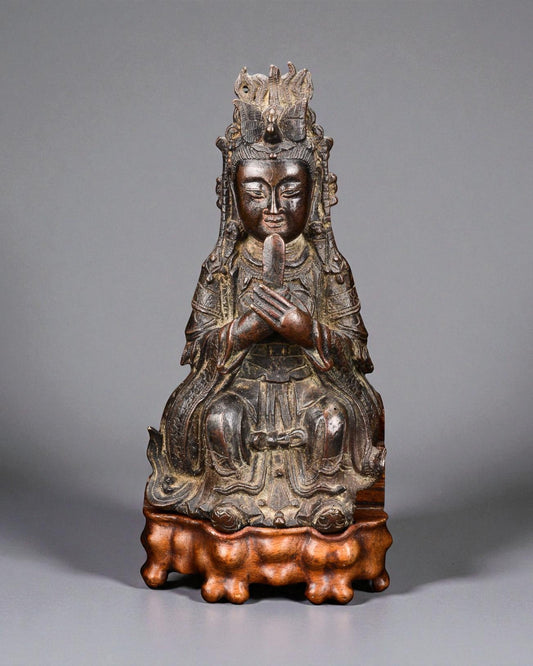 Bixia Yuanjun Figure of Bronze Dated Ming Dynasty, 1368-1644