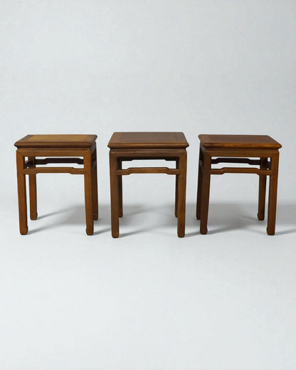 Three Rosewood Stools Early 20C