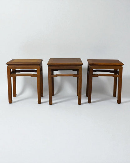 Three Rosewood Stools Early 20C